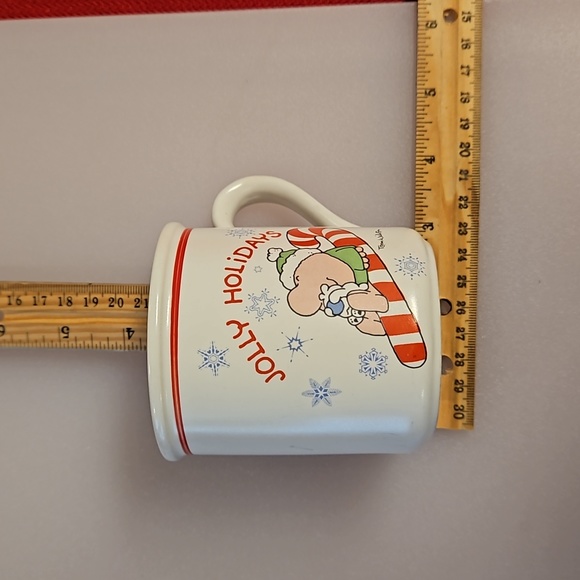 ZIGGY 'Jolly Holiday' by Tom Wilson Holiday Christmas snowflakes mug hot cocoa - Picture 6 of 10